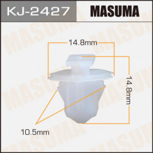 Клипса пластиковая MASUMA (NISSAN 76882JG00A)  / KJ2427