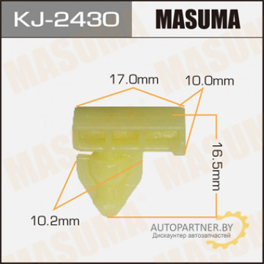 Клипса пластиковая MASUMA (NISSAN 76847JG00A)  / KJ2430