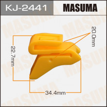 Клипса пластиковая MASUMA (NISSAN 85284EG000)  / KJ2441