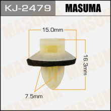 Клипса пластиковая MASUMA (TOYOTA 6295550010)  / KJ2479