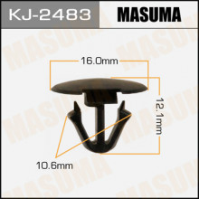 Клипса пластиковая MASUMA (TOYOTA 9046706192)  / KJ2483