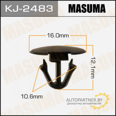 Клипса пластиковая MASUMA (TOYOTA 9046706192)  / KJ2483