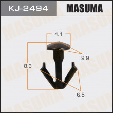 Клипса пластиковая MASUMA (HONDA 90651T2M003)  / KJ2494