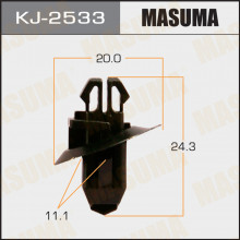 Клипса пластиковая MASUMA (TOYOTA 7539360030)  / KJ2533