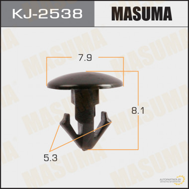 Клипса пластиковая MASUMA (NISSAN 80850CA003)  / KJ2538