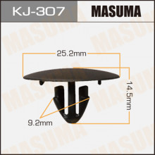 Клипса пластиковая MASUMA (TOYOTA 9046709050)  / KJ307