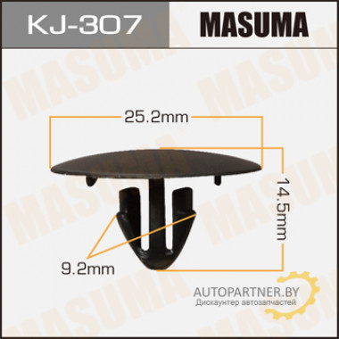 Клипса пластиковая MASUMA (TOYOTA 9046709050)  / KJ307