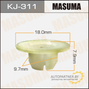 Клипса пластиковая MASUMA (TOYOTA 9046710081)  / KJ311