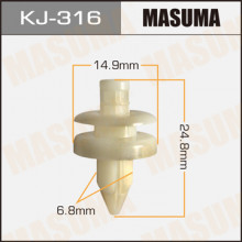 Клипса пластиковая MASUMA (TOYOTA 9046707134)  / KJ316