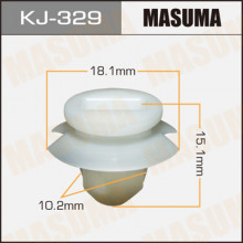 Клипса пластиковая MASUMA (TOYOTA 9046710178)  / KJ329