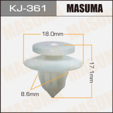Клипса пластиковая MASUMA (TOYOTA 9046710162)  / KJ361