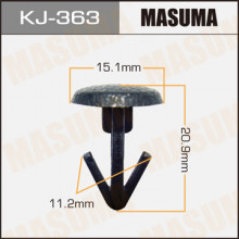 Клипса пластиковая MASUMA (TOYOTA 9046712123)  / KJ363