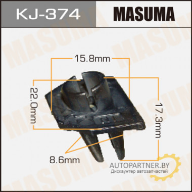 Клипса пластиковая MASUMA (TOYOTA 5219753010)  / KJ374
