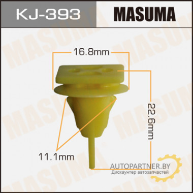 Клипса пластиковая MASUMA (TOYOTA 9046711119)  / KJ393