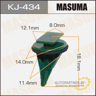 Клипса пластиковая MASUMA (TOYOTA 7681712070)  / KJ434