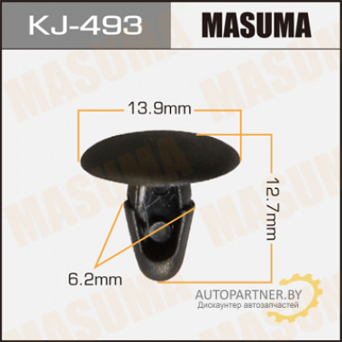 Клипса пластиковая MASUMA (TOYOTA 904670616101)  / KJ493