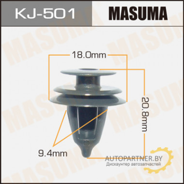 Клипса пластиковая MASUMA (TOYOTA 6777112040)  / KJ501