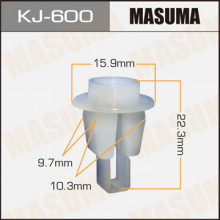 Клипса пластиковая MASUMA (NISSAN 128101081)  / KJ600