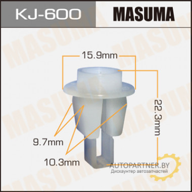 Клипса пластиковая MASUMA (NISSAN 128101081)  / KJ600