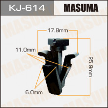 Клипса пластиковая MASUMA (NISSAN 768820M060)  / KJ614