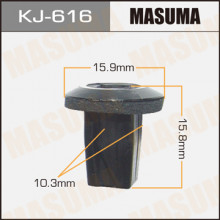 Клипса пластиковая MASUMA (NISSAN 128101231)  / KJ616