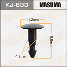 Клипса пластиковая MASUMA (NISSAN 6682061U00)  / KJ633