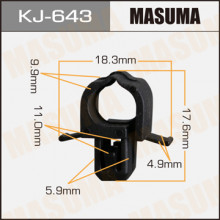 Клипса пластиковая MASUMA (NISSAN 2894530Y10)  / KJ643