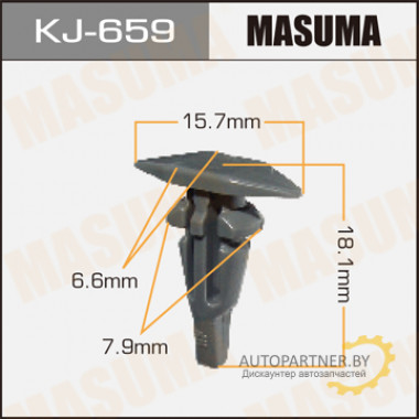 Клипса пластиковая MASUMA (NISSAN 6719851)  / KJ659