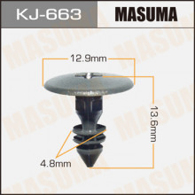 Клипса пластиковая MASUMA (NISSAN 155306861)  / KJ663