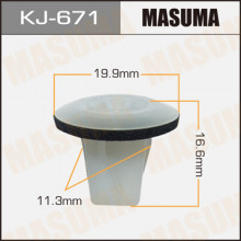 Клипса пластиковая MASUMA (NISSAN 128100700)  / KJ671