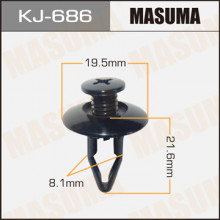 Клипса пластиковая MASUMA (NISSAN 6384401A00)  / KJ686