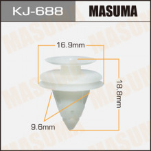 Клипса пластиковая MASUMA (NISSAN 849150W000)  / KJ688