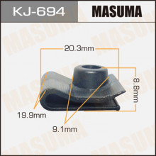 Клипса пластиковая MASUMA (NISSAN 63848D0100)  / KJ694