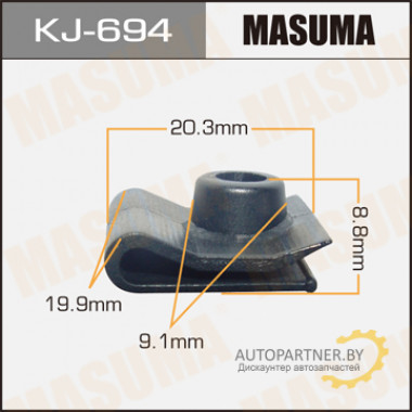 Клипса пластиковая MASUMA (NISSAN 63848D0100)  / KJ694