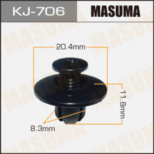 Клипса пластиковая MASUMA (NISSAN 6387695596)  / KJ706