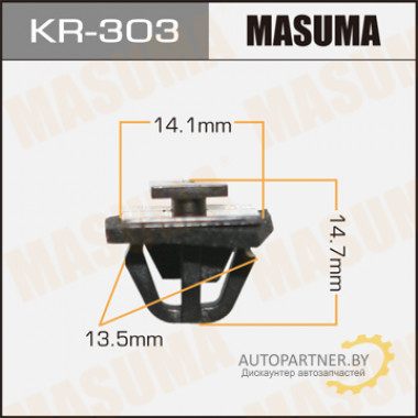 Клипса пластиковая MASUMA (KIA 8775638000)  / KR303