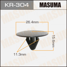 Клипса пластиковая MASUMA (KIA 8112637010)  / KR304