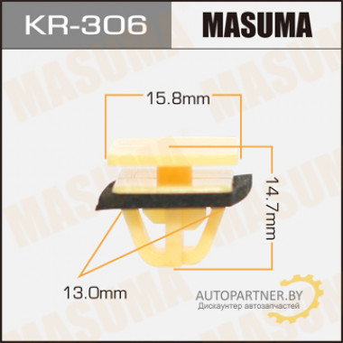 Клипса пластиковая MASUMA (HYUNDAI 877583D000)  / KR306
