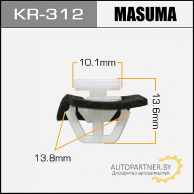 Клипса пластиковая MASUMA (KIA 8775838000)  / KR312