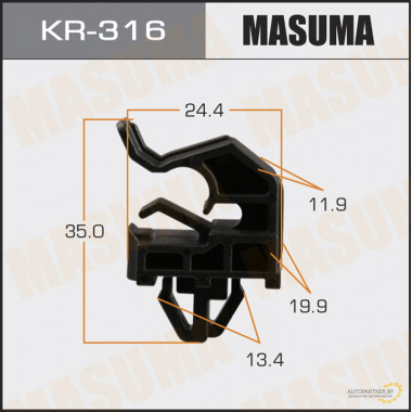 Клипса пластиковая MASUMA (HYUNDAI 811742L000)  / KR316