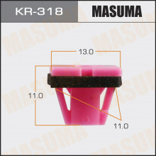 Клипса пластиковая MASUMA (KIA 877562J000)  / KR318