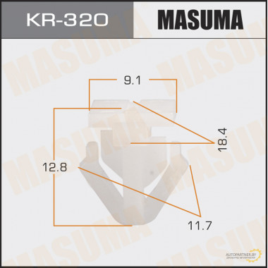 Клипса пластиковая MASUMA (HYUNDAI 877153K000)  / KR320
