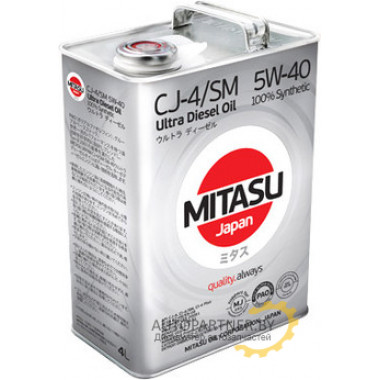 Моторное масло MITASU ULTRA PAO LL DIESEL CJ-4/SN 5W-40 / MJ-211-4 (4л)