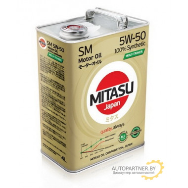 Моторное масло MITASU MOLY-TRIMER SM 5W-50 / MJ-M13-4 (4л)