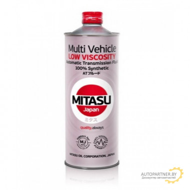 MITASU MJ3251 Масло трансмиссионное синтетическое "LOW VISCOSITY MV ATF", 1л