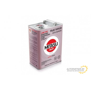 MITASU MJ3254 Масло трансмиссионное синтетическое "LOW VISCOSITY MV ATF", 4л
