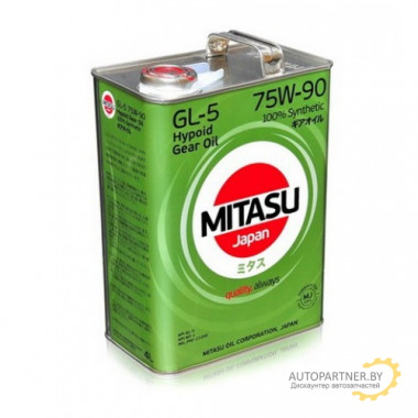 MITASU MJ4104 Масло трансмиссионное синтетическое "Gear Oil 75W-90", 4л