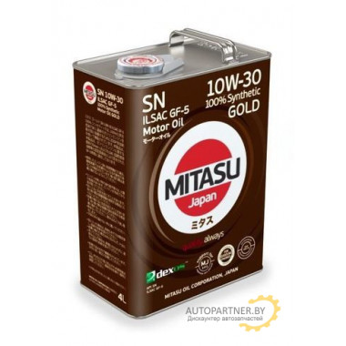 Моторное масло MITASU GOLD  SN 10W-30 / MJ-105-4 (4л)
