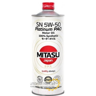 Моторное масло MITASU PLATINUM PAO SN 5W-50 / MJ-113-1 (1л)