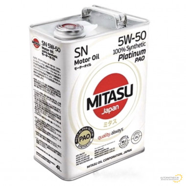 Моторное масло MITASU PLATINUM PAO SN 5W-50 / MJ-113-4 (4л)